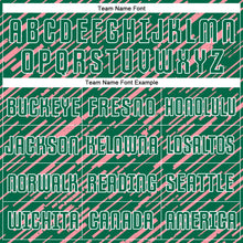 Laden Sie das Bild in den Galerie-Viewer, Custom Kelly Green Medium Pink-White Line Sports Sublimation Soccer Uniform Jersey
