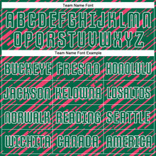 Загрузить изображение в средство просмотра галереи, Custom Kelly Green Neon Pink-White Line Sports Sublimation Soccer Uniform Jersey
