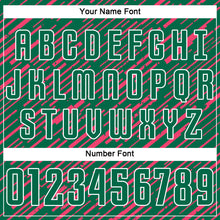 Загрузить изображение в средство просмотра галереи, Custom Kelly Green Neon Pink-White Line Sports Sublimation Soccer Uniform Jersey
