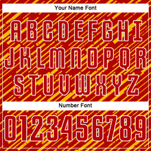 Загрузить изображение в средство просмотра галереи, Custom Red Gold-White Line Sports Sublimation Soccer Uniform Jersey
