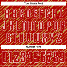 Загрузить изображение в средство просмотра галереи, Custom Red Old Gold-White Line Sports Sublimation Soccer Uniform Jersey
