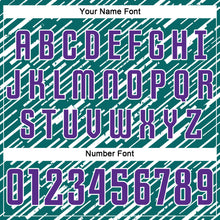 Загрузить изображение в средство просмотра галереи, Custom Teal Purple-White Line Sports Sublimation Soccer Uniform Jersey
