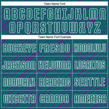 Charger l'image dans la galerie, Custom Teal Purple-White Line Sports Sublimation Soccer Uniform Jersey
