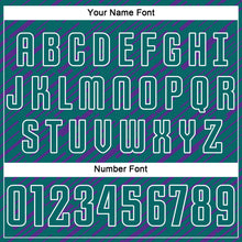 Charger l'image dans la galerie, Custom Teal Purple-White Line Sports Sublimation Soccer Uniform Jersey
