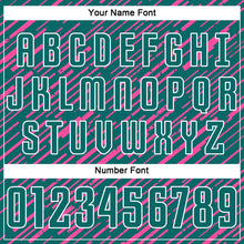 Загрузить изображение в средство просмотра галереи, Custom Teal Pink-White Line Sports Sublimation Soccer Uniform Jersey
