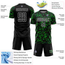 Load image into Gallery viewer, Custom Black Grass Green-White Liquid Fluid Pattern Sports Sublimation Soccer Uniform Jersey
