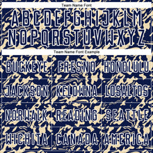 Load image into Gallery viewer, Custom Navy Cream-White Liquid Fluid Pattern Sports Sublimation Soccer Uniform Jersey
