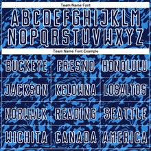 Load image into Gallery viewer, Custom Navy Powder Blue-White Liquid Fluid Pattern Sports Sublimation Soccer Uniform Jersey
