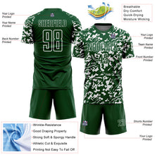 Load image into Gallery viewer, Custom Green White Liquid Fluid Pattern Sports Sublimation Soccer Uniform Jersey
