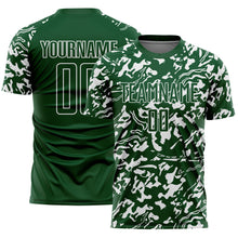 Load image into Gallery viewer, Custom Green White Liquid Fluid Pattern Sports Sublimation Soccer Uniform Jersey

