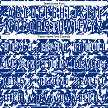 Load image into Gallery viewer, Custom Royal White Liquid Fluid Pattern Sports Sublimation Soccer Uniform Jersey
