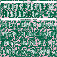 Load image into Gallery viewer, Custom Kelly Green Light Pink-White Liquid Fluid Pattern Sports Sublimation Soccer Uniform Jersey
