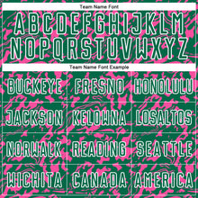 Load image into Gallery viewer, Custom Kelly Green Pink-White Liquid Fluid Pattern Sports Sublimation Soccer Uniform Jersey
