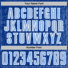 Charger l'image dans la galerie, Custom Royal Light Blue-White Abstract Scribble Curve Line Pattern Sports Sublimation Soccer Uniform Jersey
