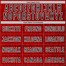 Charger l'image dans la galerie, Custom Red Black-White Abstract Scribble Curve Line Pattern Sports Sublimation Soccer Uniform Jersey
