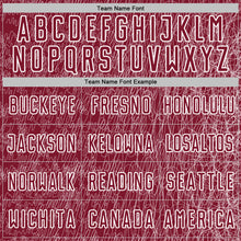 Загрузить изображение в средство просмотра галереи, Custom Crimson White Abstract Scribble Curve Line Pattern Sports Sublimation Soccer Uniform Jersey
