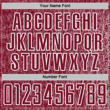 Загрузить изображение в средство просмотра галереи, Custom Crimson White Abstract Scribble Curve Line Pattern Sports Sublimation Soccer Uniform Jersey
