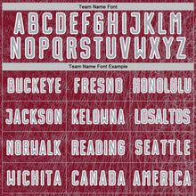 Загрузить изображение в средство просмотра галереи, Custom Crimson Gray-White Abstract Scribble Curve Line Pattern Sports Sublimation Soccer Uniform Jersey
