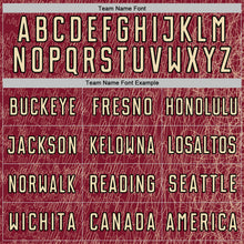 Загрузить изображение в средство просмотра галереи, Custom Crimson Cream-Black Abstract Scribble Curve Line Pattern Sports Sublimation Soccer Uniform Jersey
