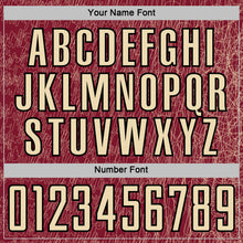 Загрузить изображение в средство просмотра галереи, Custom Crimson Cream-Black Abstract Scribble Curve Line Pattern Sports Sublimation Soccer Uniform Jersey
