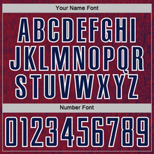 Загрузить изображение в средство просмотра галереи, Custom Crimson Navy-White Abstract Scribble Curve Line Pattern Sports Sublimation Soccer Uniform Jersey
