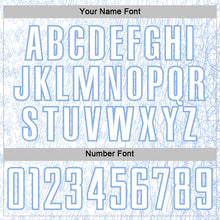 Загрузить изображение в средство просмотра галереи, Custom White Light Blue Abstract Scribble Curve Line Pattern Sports Sublimation Soccer Uniform Jersey
