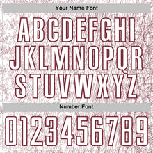 Загрузить изображение в средство просмотра галереи, Custom White Burgundy Abstract Scribble Curve Line Pattern Sports Sublimation Soccer Uniform Jersey
