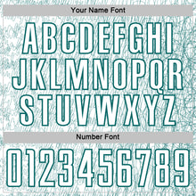 Charger l'image dans la galerie, Custom White Teal Abstract Scribble Curve Line Pattern Sports Sublimation Soccer Uniform Jersey
