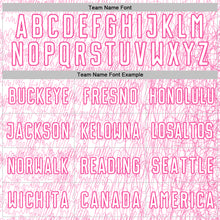 Загрузить изображение в средство просмотра галереи, Custom White Pink Abstract Scribble Curve Line Pattern Sports Sublimation Soccer Uniform Jersey
