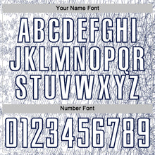 Загрузить изображение в средство просмотра галереи, Custom White Navy Abstract Scribble Curve Line Pattern Sports Sublimation Soccer Uniform Jersey
