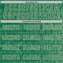 Загрузить изображение в средство просмотра галереи, Custom Kelly Green Cream Abstract Scribble Curve Line Pattern Sports Sublimation Soccer Uniform Jersey
