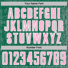 Загрузить изображение в средство просмотра галереи, Custom Kelly Green Light Pink-White Abstract Scribble Curve Line Pattern Sports Sublimation Soccer Uniform Jersey
