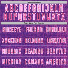 Загрузить изображение в средство просмотра галереи, Custom Purple Pink-White Abstract Scribble Curve Line Pattern Sports Sublimation Soccer Uniform Jersey
