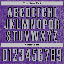 Загрузить изображение в средство просмотра галереи, Custom Purple Gray-Black Abstract Scribble Curve Line Pattern Sports Sublimation Soccer Uniform Jersey
