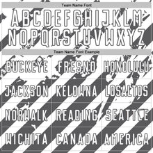 Charger l'image dans la galerie, Custom White Steel Gray Distressed Diagonal Stripe Pattern Sports Sublimation Soccer Uniform Jersey
