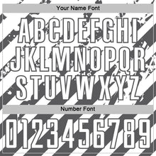 Charger l'image dans la galerie, Custom White Steel Gray Distressed Diagonal Stripe Pattern Sports Sublimation Soccer Uniform Jersey
