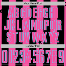 Load image into Gallery viewer, Custom Black Pink-Light Blue Stars And Stripes Sports Sublimation Soccer Uniform Jersey
