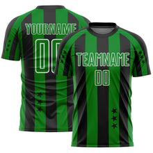 Load image into Gallery viewer, Custom Black Grass Green-White Stars And Stripes Sports Sublimation Soccer Uniform Jersey
