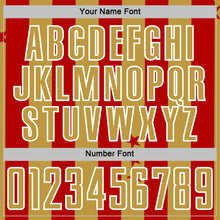 Laden Sie das Bild in den Galerie-Viewer, Custom Red Old Gold-White Stars And Stripes Sports Sublimation Soccer Uniform Jersey
