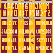 Загрузить изображение в средство просмотра галереи, Custom Crimson Gold-White Stars And Stripes Sports Sublimation Soccer Uniform Jersey
