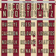 Загрузить изображение в средство просмотра галереи, Custom Crimson Cream-Black Stars And Stripes Sports Sublimation Soccer Uniform Jersey
