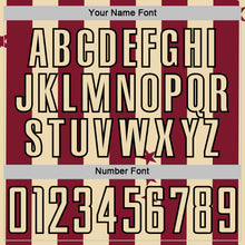 Загрузить изображение в средство просмотра галереи, Custom Crimson Cream-Black Stars And Stripes Sports Sublimation Soccer Uniform Jersey
