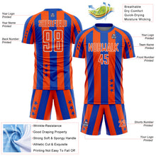 Load image into Gallery viewer, Custom Thunder Blue Orange-White Stars And Stripes Sports Sublimation Soccer Uniform Jersey
