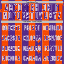 Загрузить изображение в средство просмотра галереи, Custom Orange Purple-White Stars And Stripes Sports Sublimation Soccer Uniform Jersey
