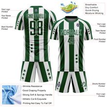 Charger l'image dans la galerie, Custom Green White Stars And Stripes Sports Sublimation Soccer Uniform Jersey
