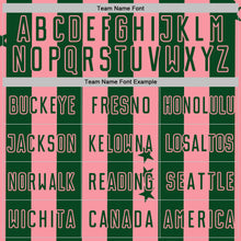 Charger l'image dans la galerie, Custom Green Medium Pink Stars And Stripes Sports Sublimation Soccer Uniform Jersey
