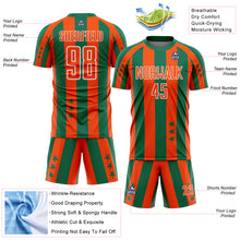 Load image into Gallery viewer, Custom Kelly Green Orange-White Stars And Stripes Sports Sublimation Soccer Uniform Jersey
