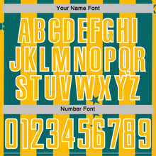 Load image into Gallery viewer, Custom Teal Gold-White Stars And Stripes Sports Sublimation Soccer Uniform Jersey
