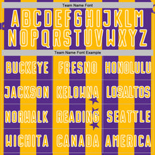 Load image into Gallery viewer, Custom Purple Gold-Black Stars And Stripes Sports Sublimation Soccer Uniform Jersey
