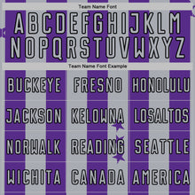 Load image into Gallery viewer, Custom Purple Gray-Black Stars And Stripes Sports Sublimation Soccer Uniform Jersey
